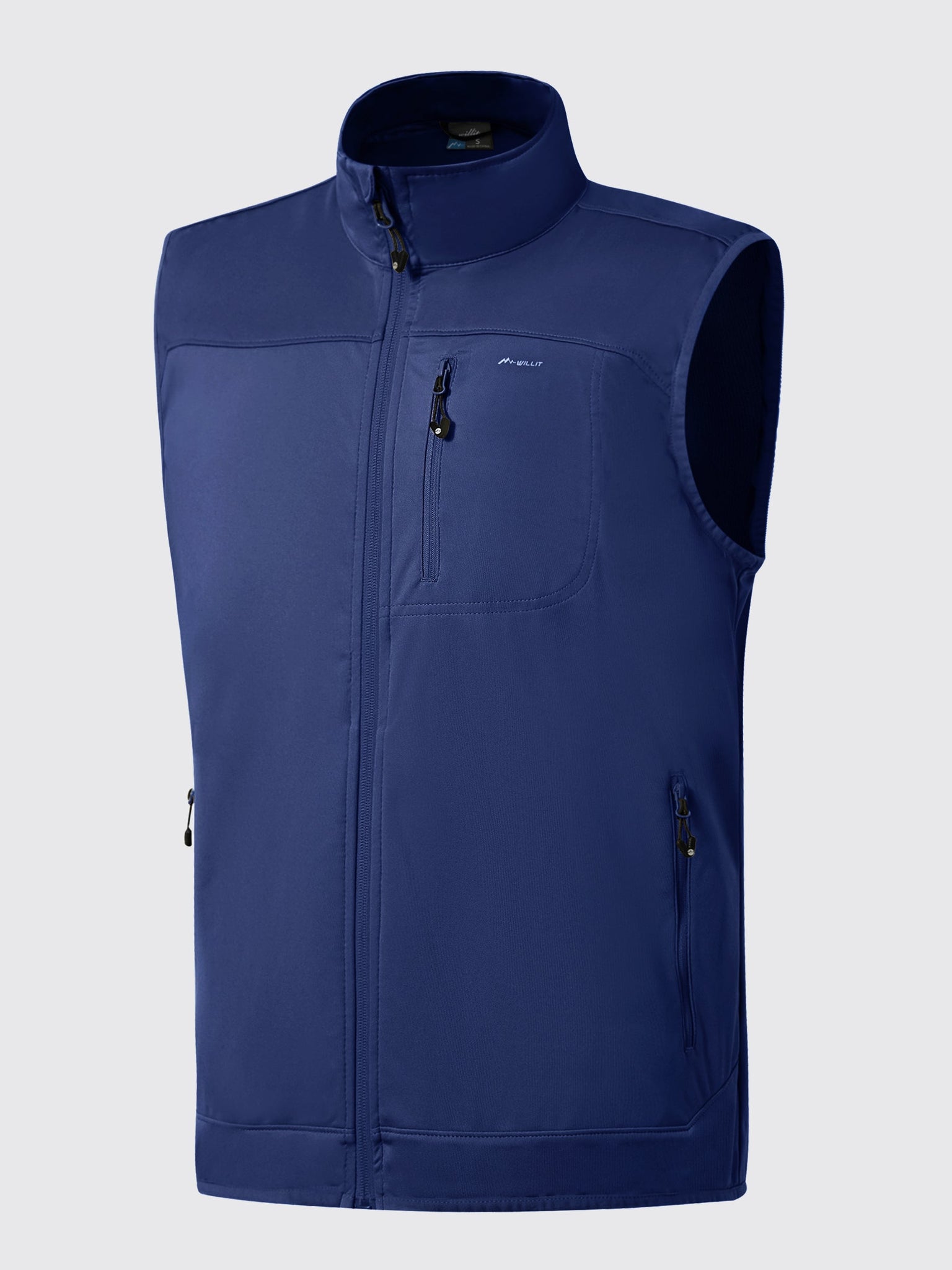 Men's Lightweight Softshell Vest_Blue_laydown1