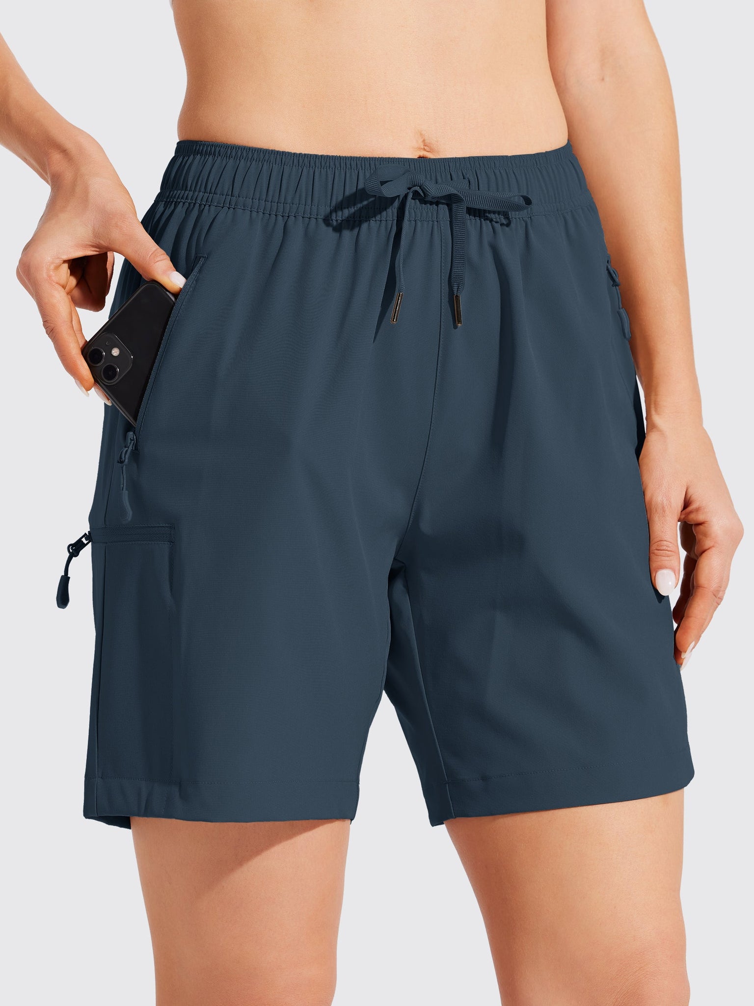 Women's Hiking Athletic Shorts_Navy1