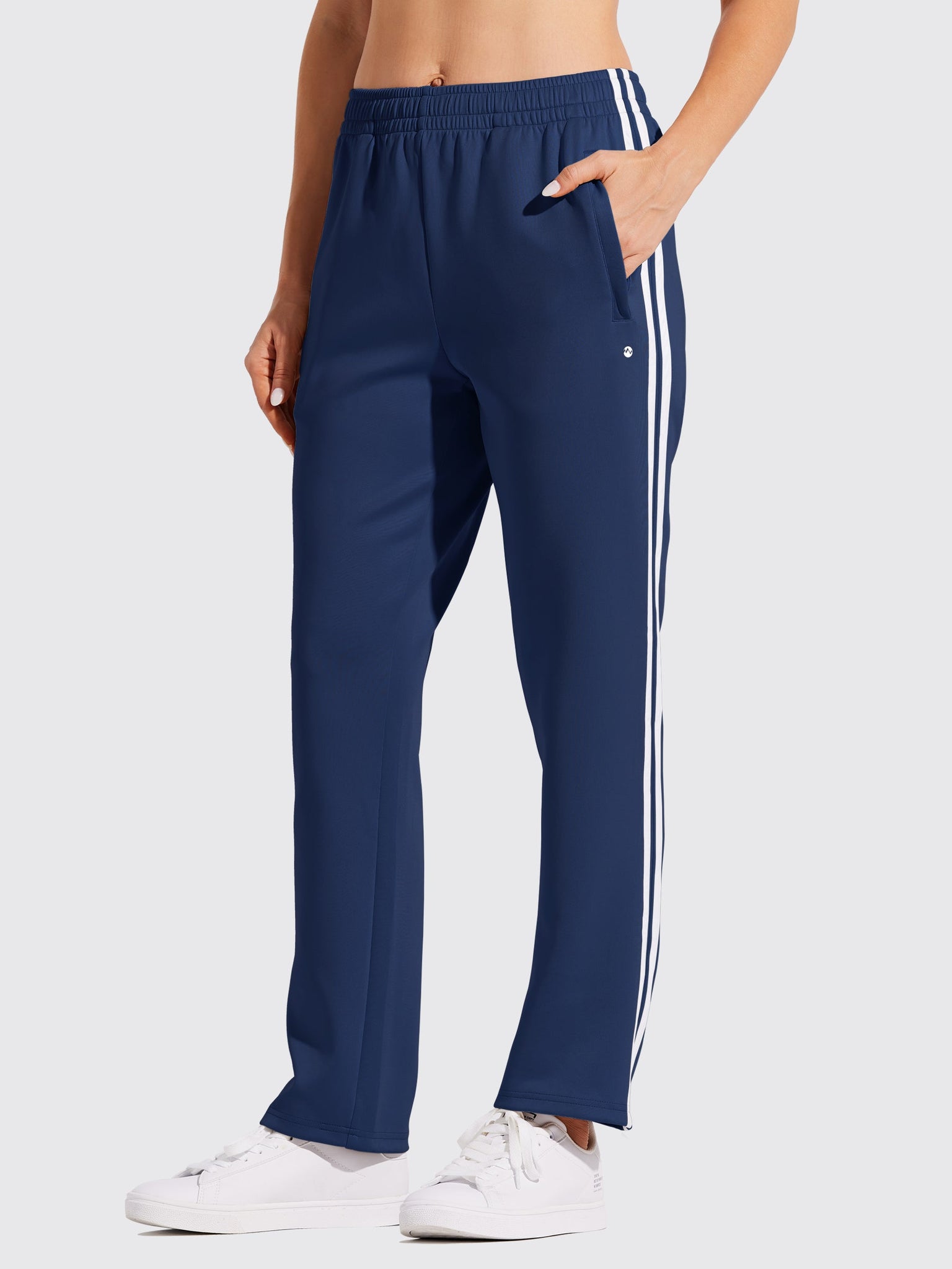 Willit Women's Warm Up Track Pants_Navy1