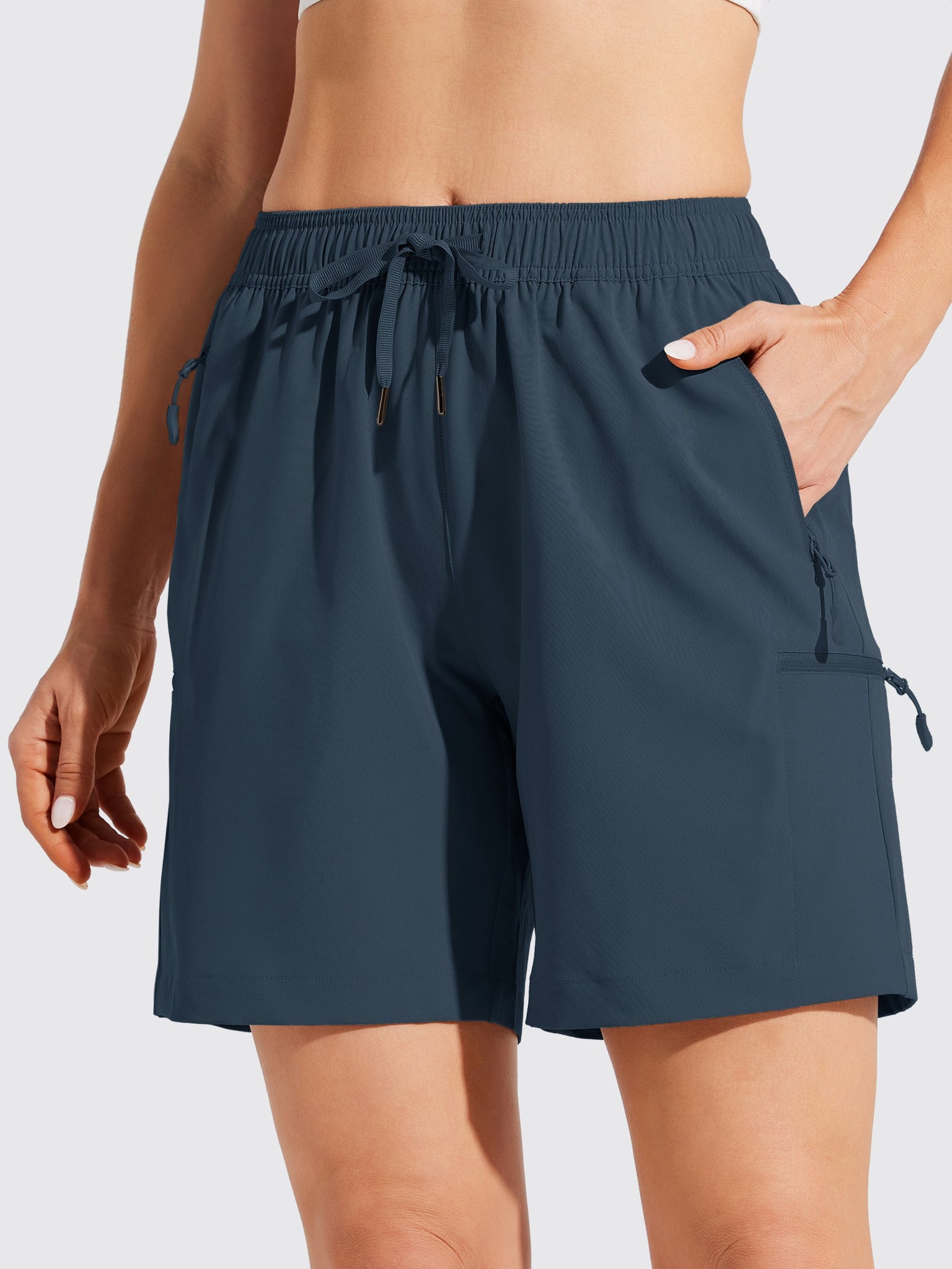 Women's Hiking Athletic Shorts_Navy2