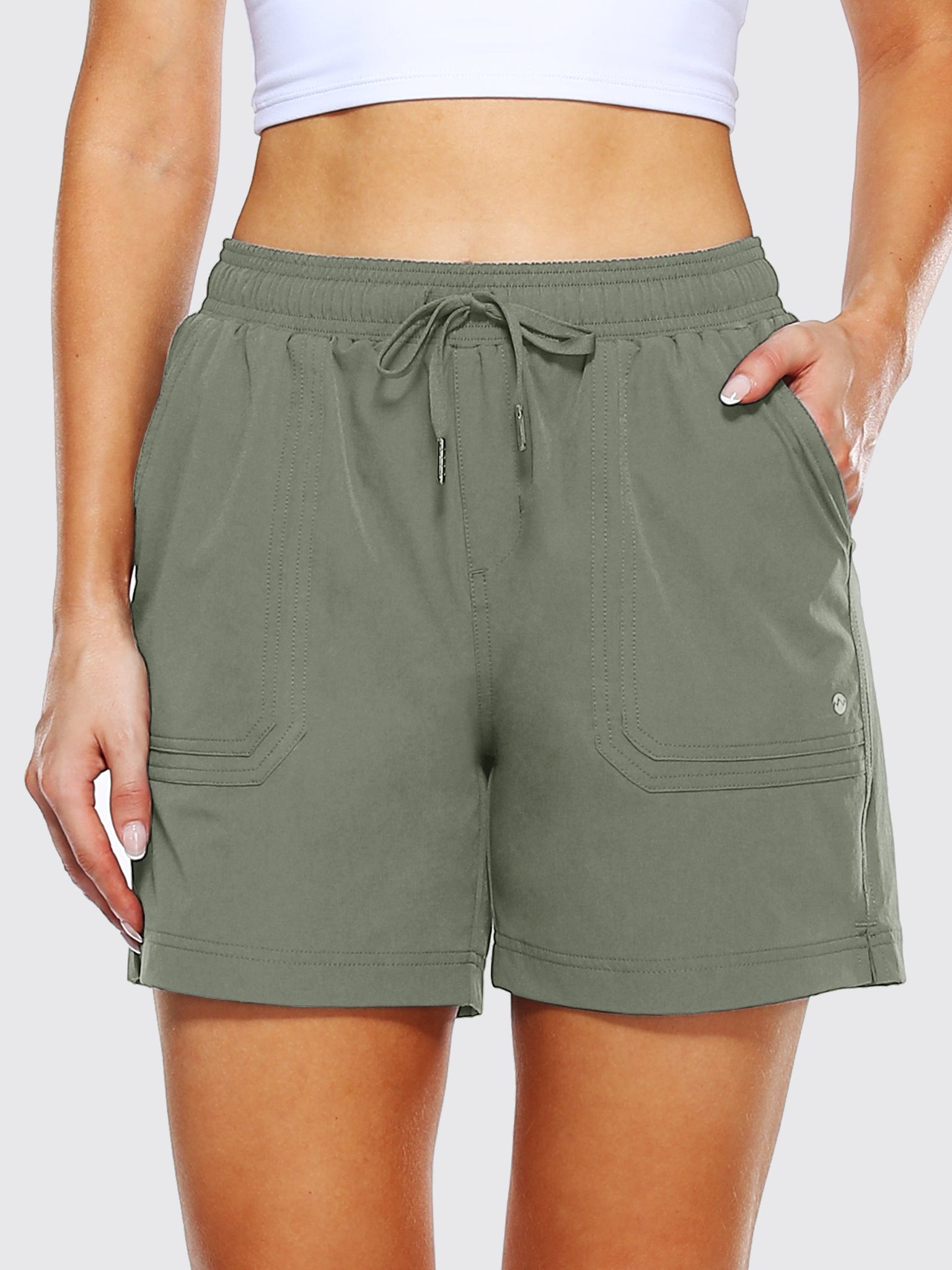 Willit Women's Hiking Golf Shorts_SageGreen2