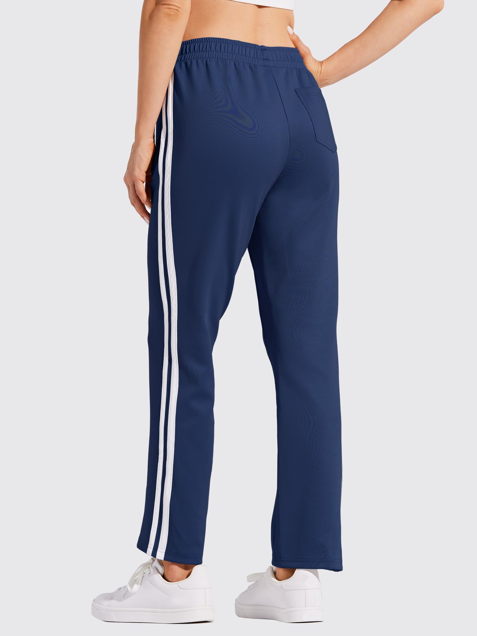 Willit Women's Warm Up Track Pants_Navy2