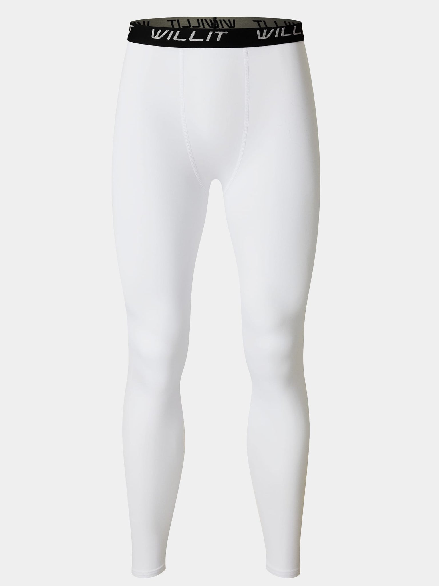 Willit Boys Athletic Leggings Baselayer_White_laydown2