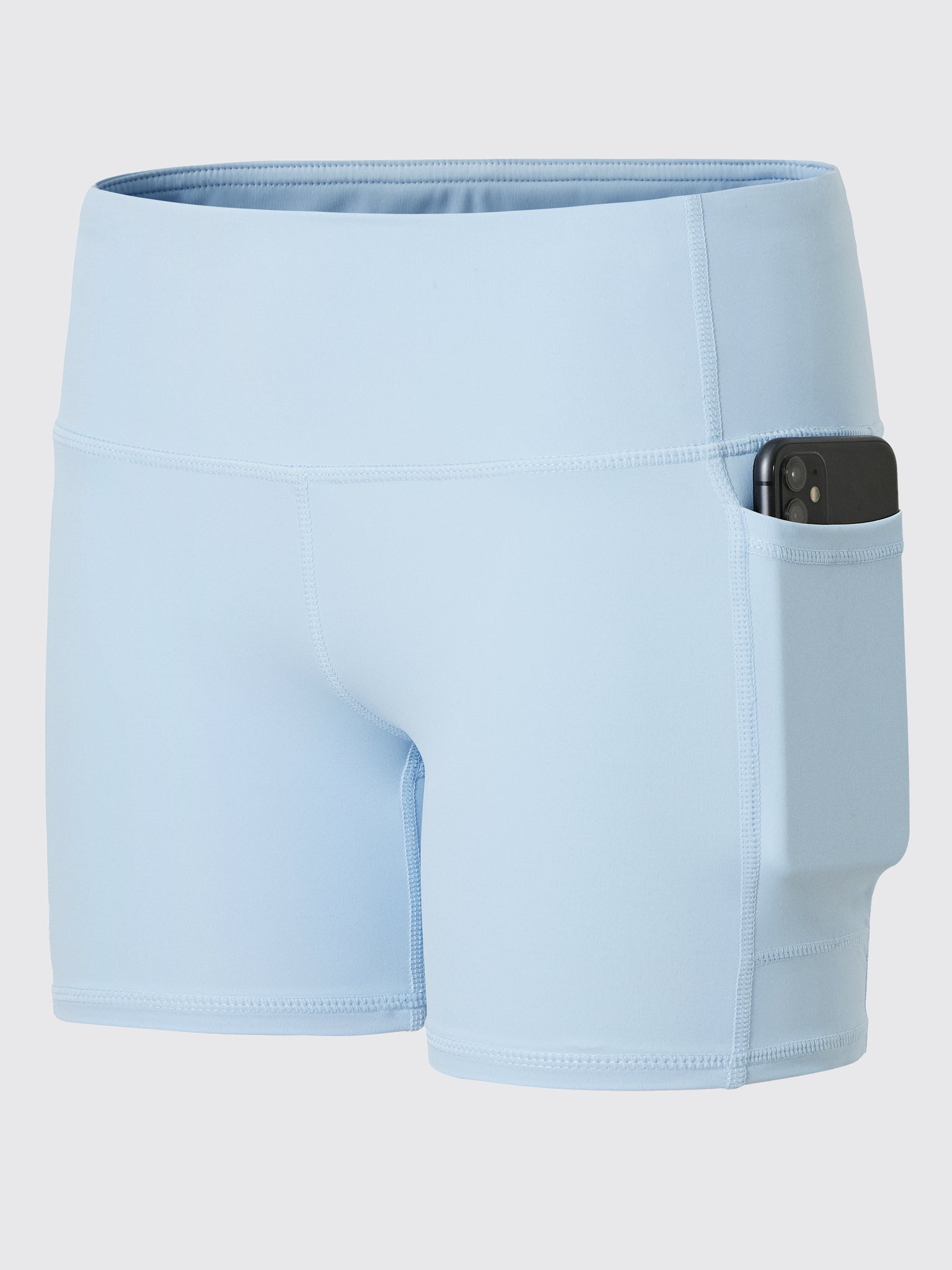 Girls' 4 Inch Volleyball Shorts_Blue_laydown1