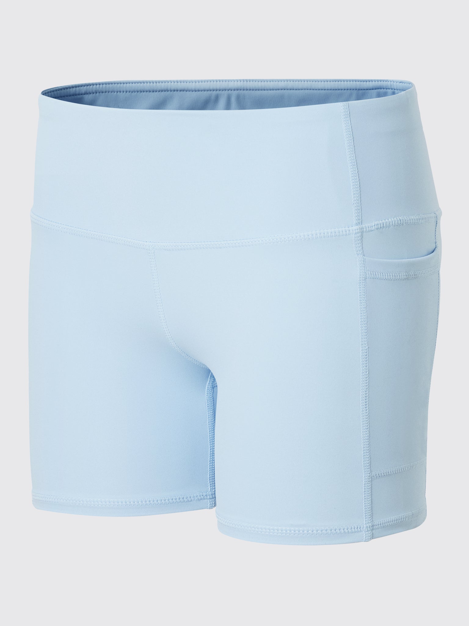 Girls' 4 Inch Volleyball Shorts_Blue_laydown2