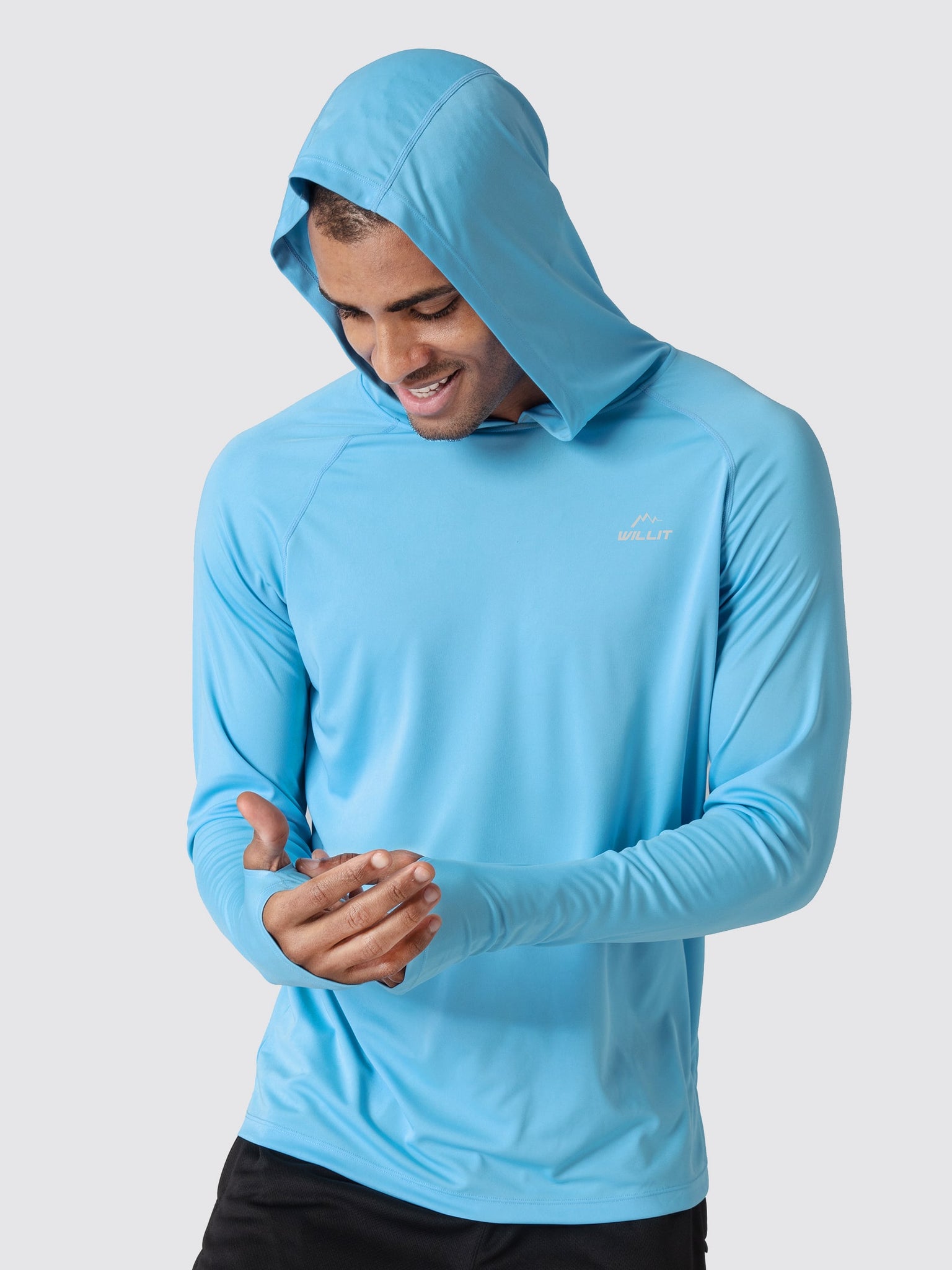 Men's Sun Protection Long Sleeve Shirts Hoodie_Blue3