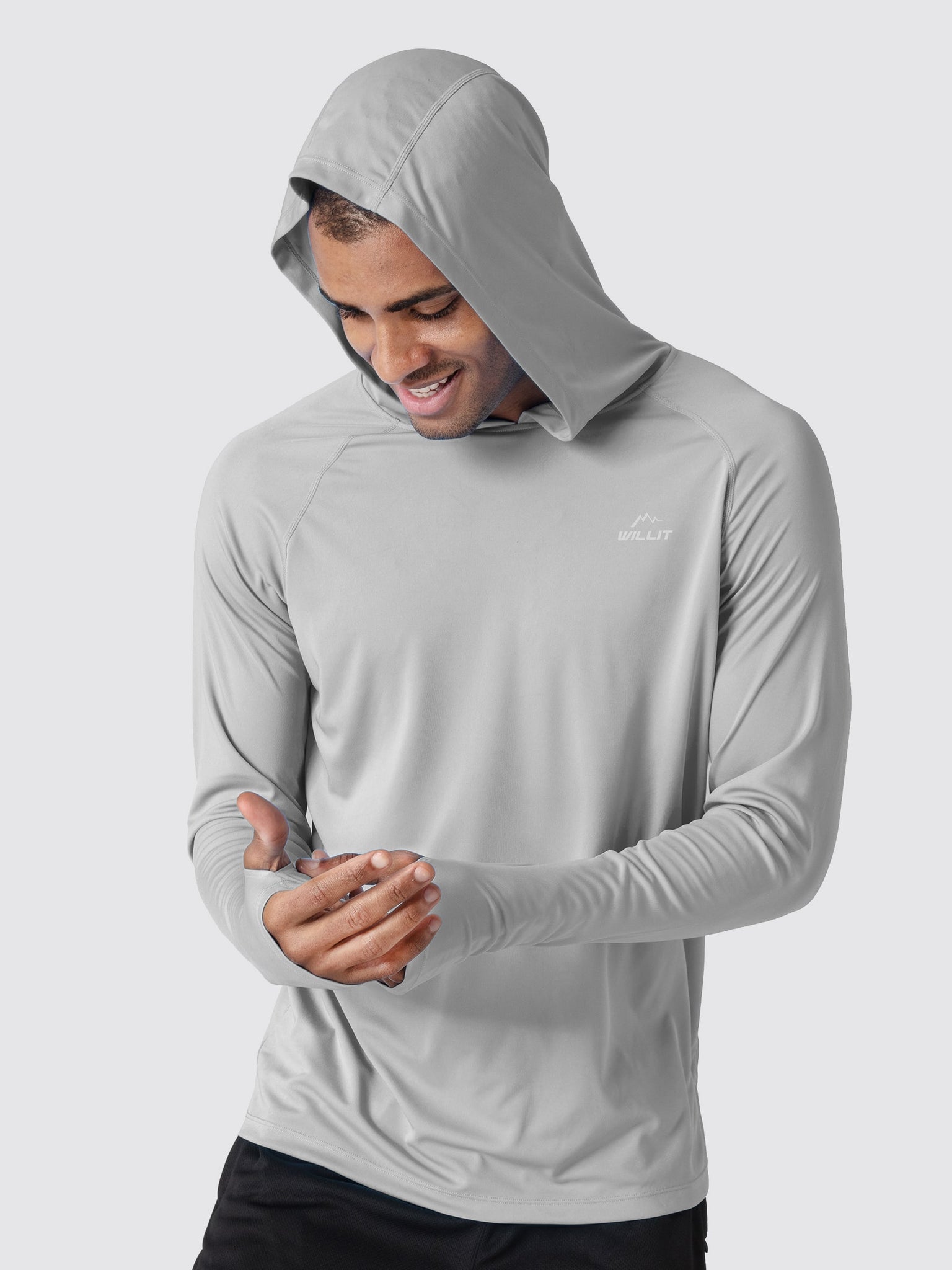 Men's Sun Protection Long Sleeve Shirts Hoodie_Gray3