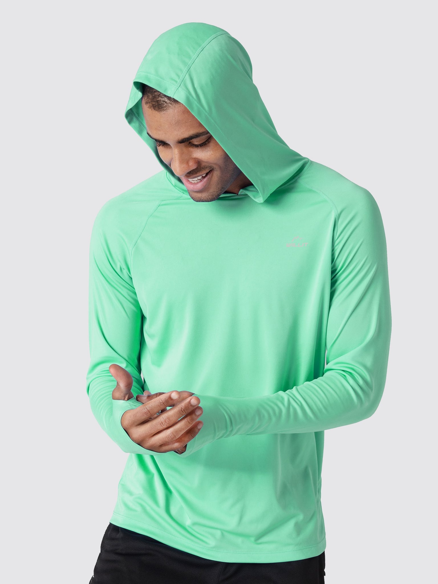 Men's Sun Protection Long Sleeve Shirts Hoodie_LightGreen3