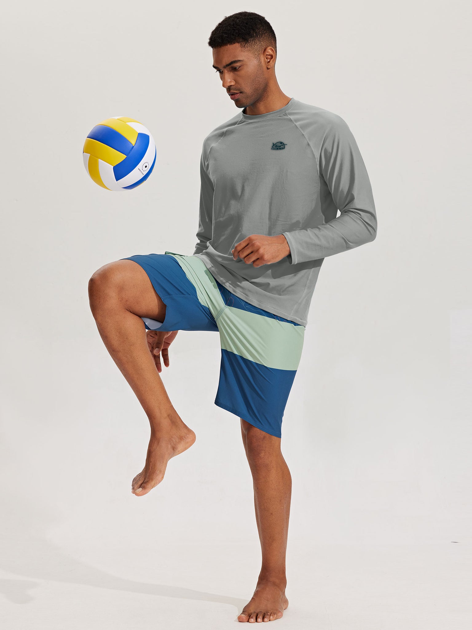 Men's Sun Protection Long Sleeve Shirt_Gray_model6