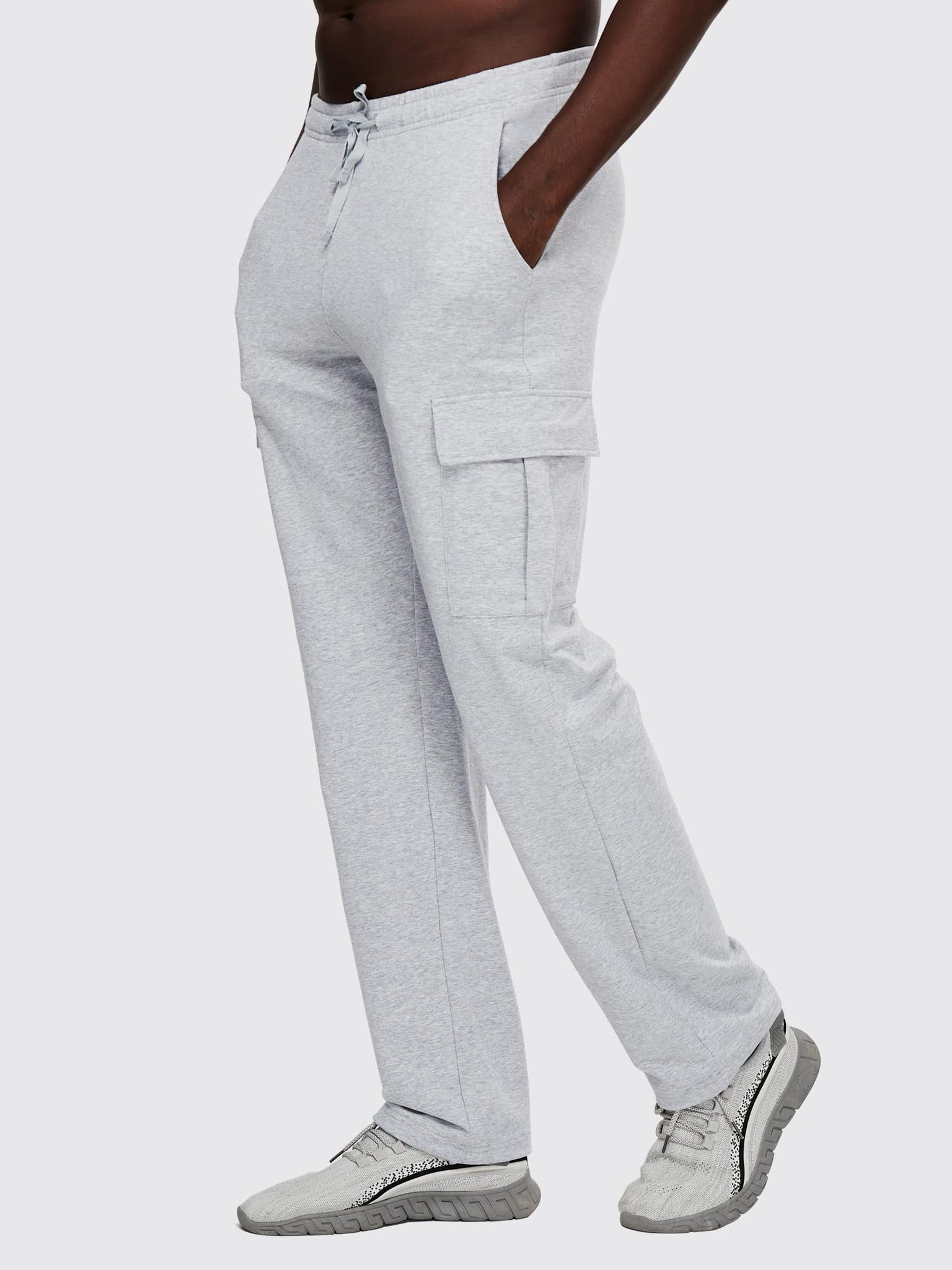 Willit Men's Cotton Yoga Sweatpants_LightGray3