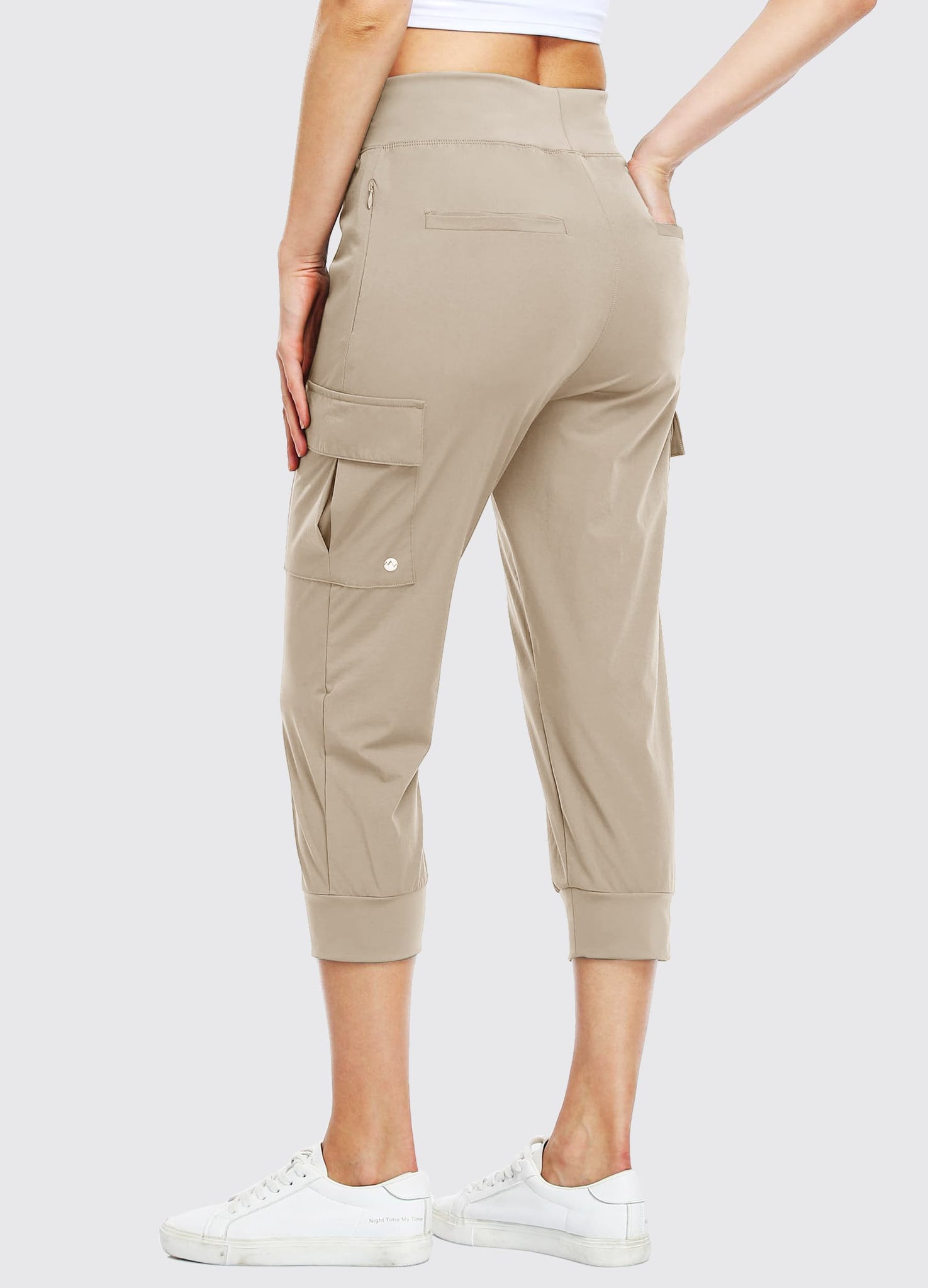 Women's Cargo Hiking Capris Pants_Khaki3