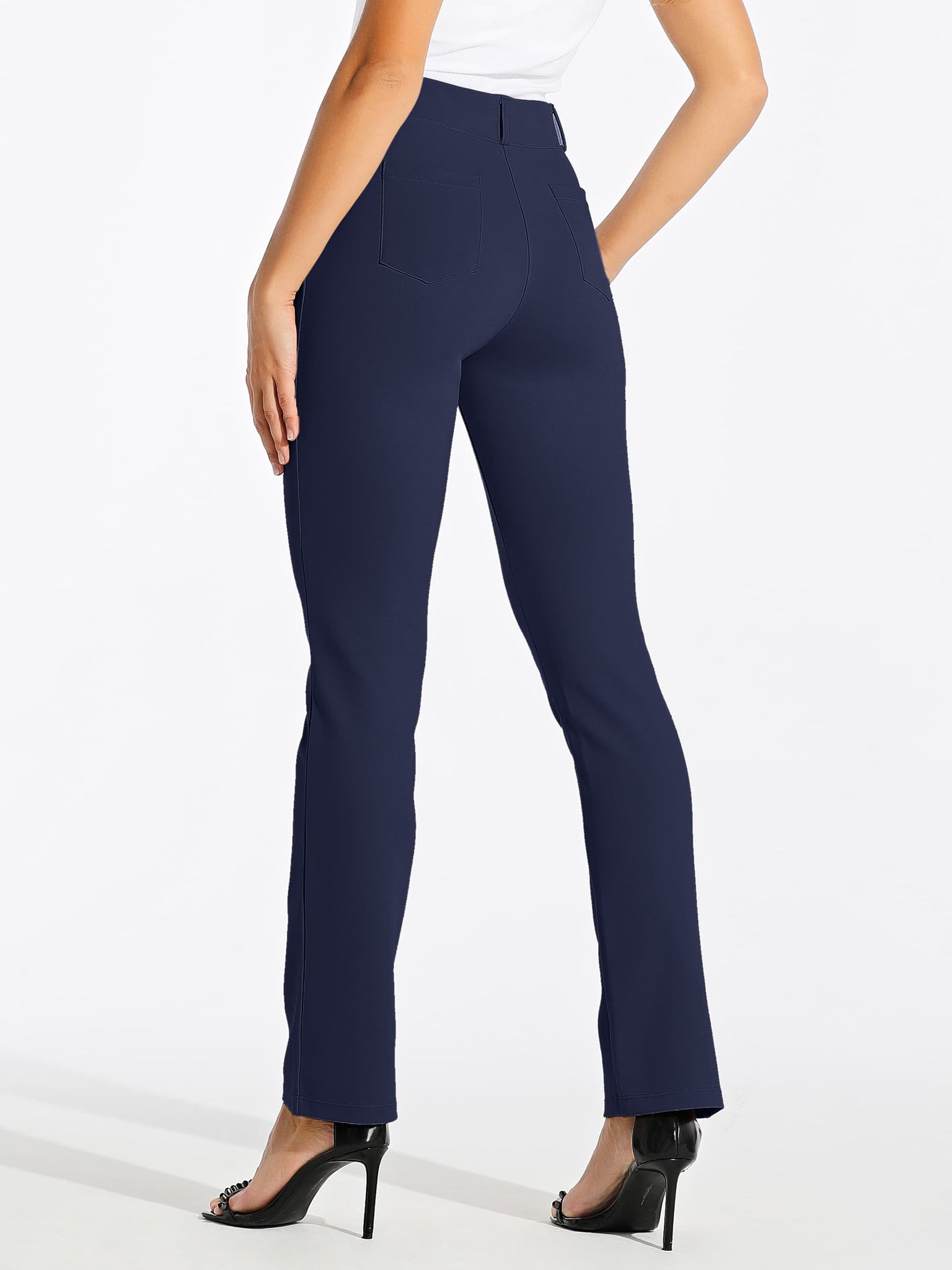 Women's Straight Leg Dress Yoga Pant_Navy2