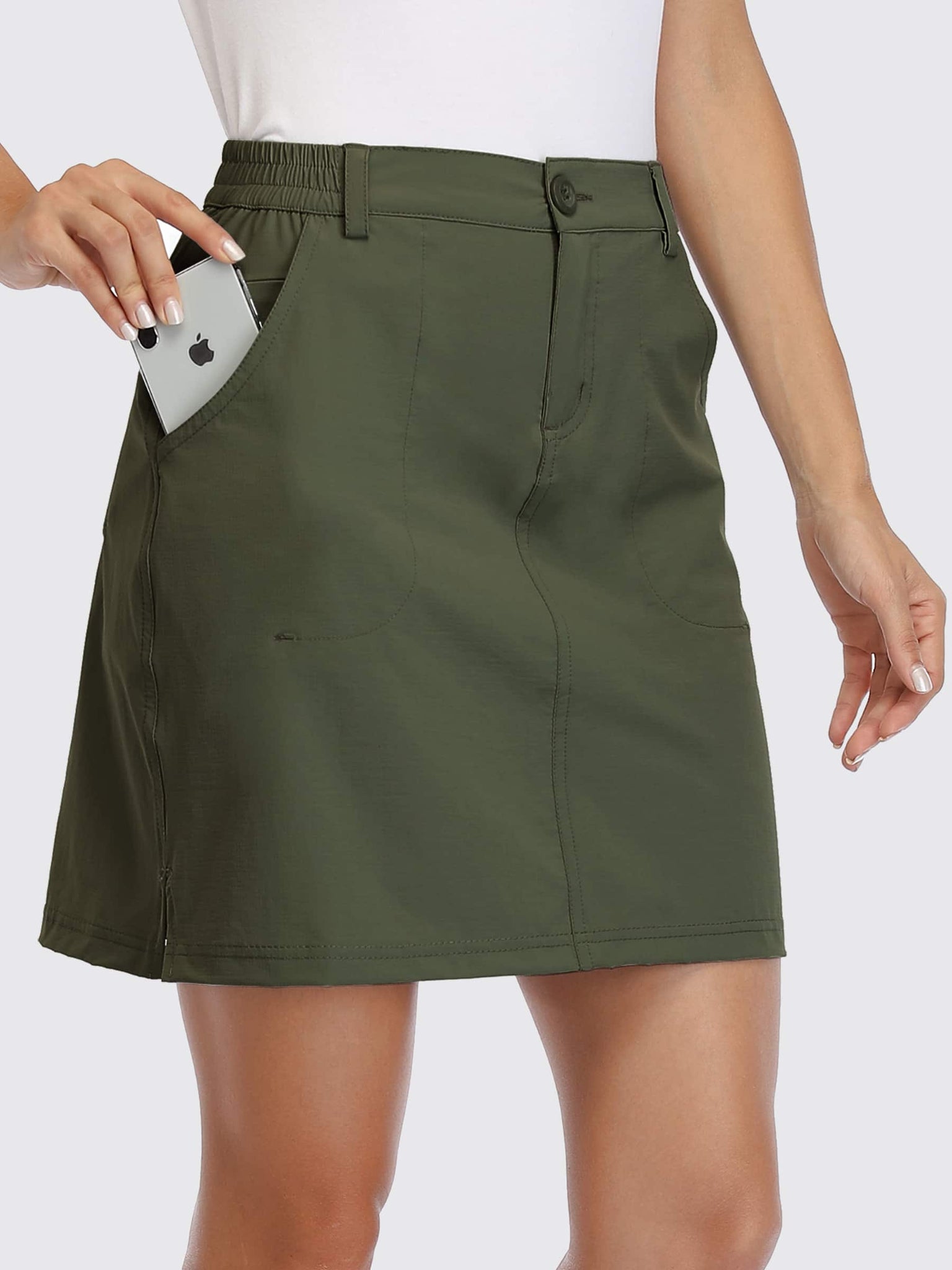 Willit Women's Lightweight Outdoor Skort_ArmyGreen2