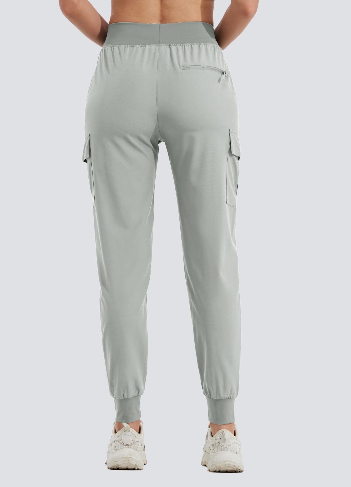 Women's Outdoor Trek Cargo Joggers_LightGray_model3