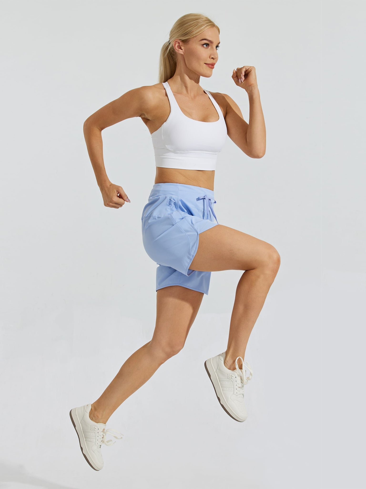 Women's Active 5 Inseam Utility Short_Blue_model5