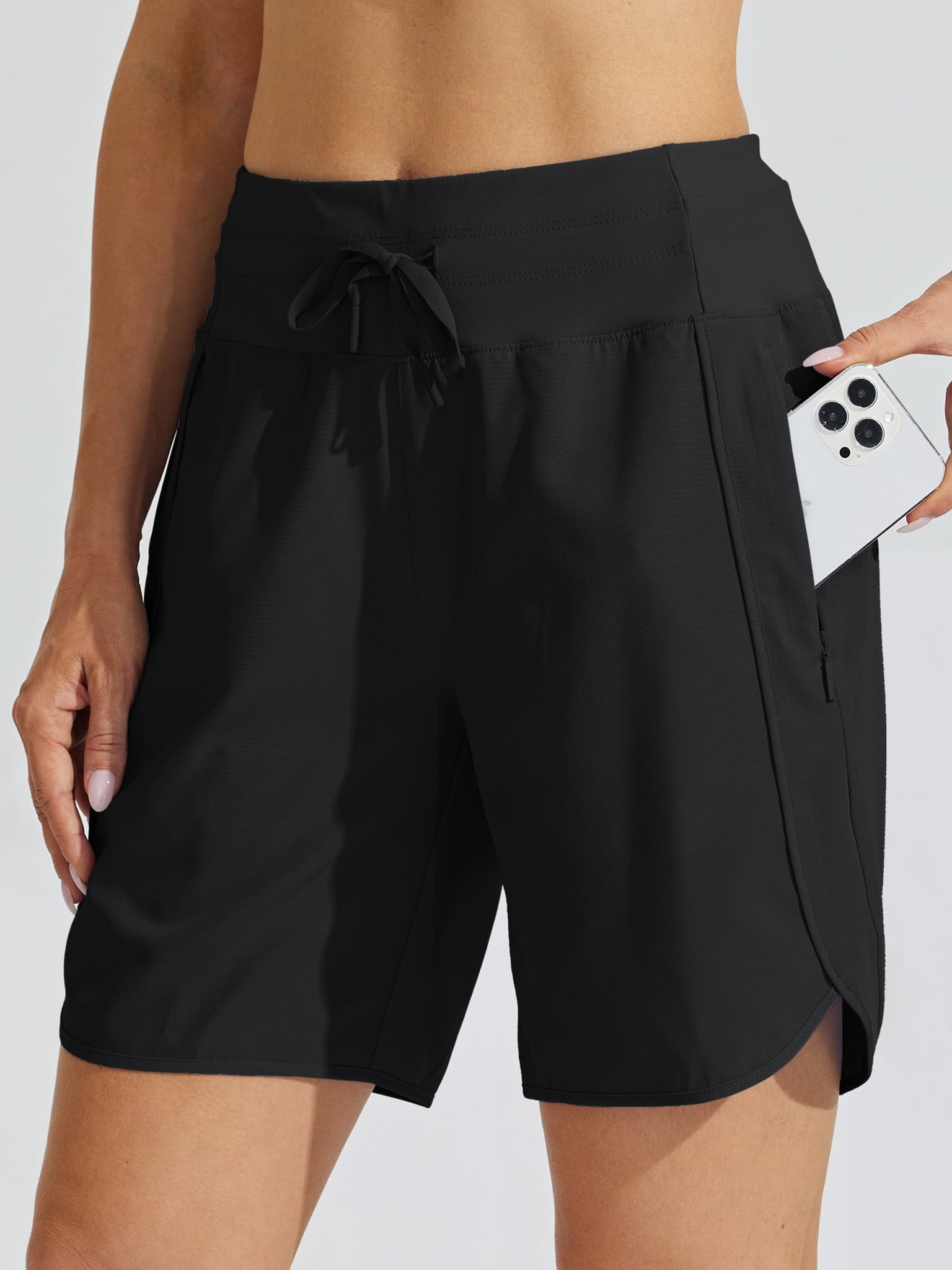 Women's Active 7 Inseam Utility Short_Black_model1