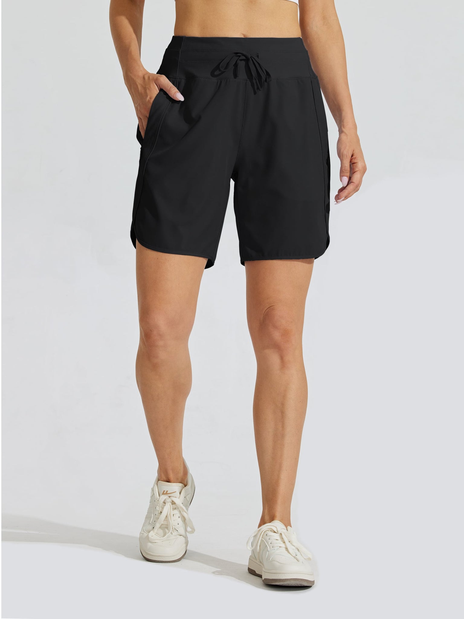 Women's Active 7 Inseam Utility Short_Black_model3