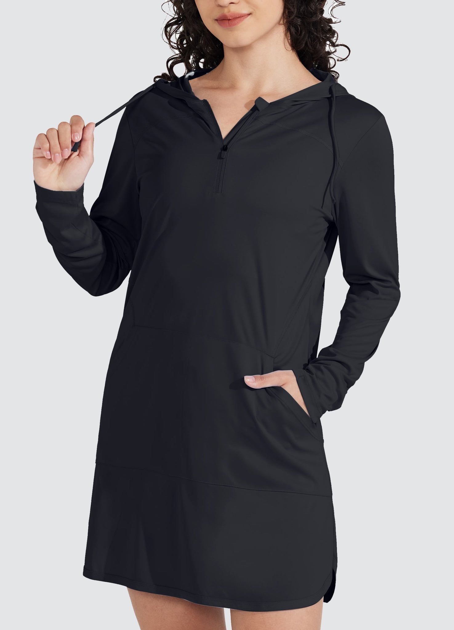 Women's Beach Hooded Cover-Up Dress