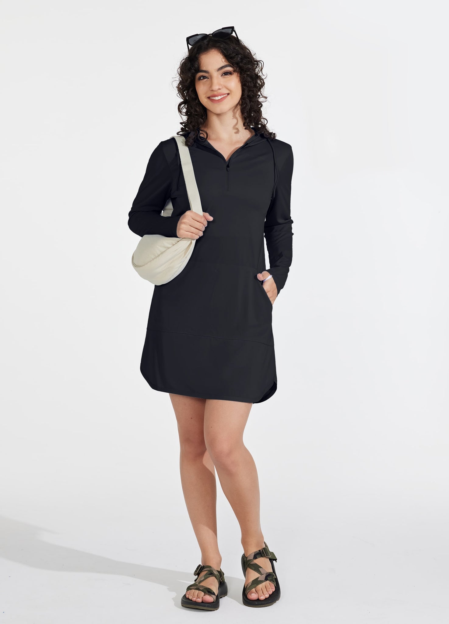 Women's Beach Hooded Cover-Up Dress