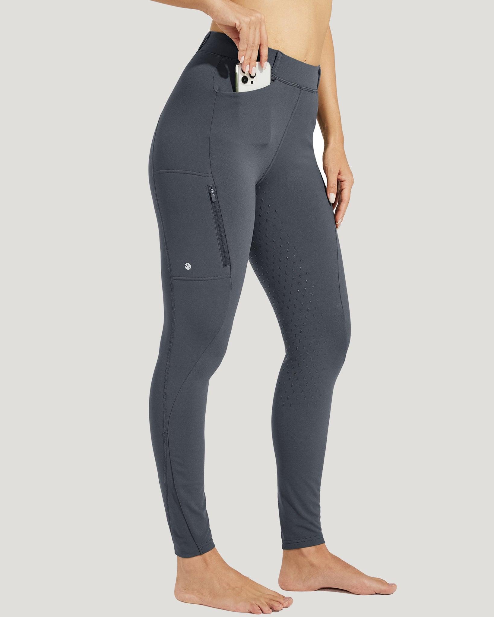 Women's Fleece Riding Pants_Gray_model3