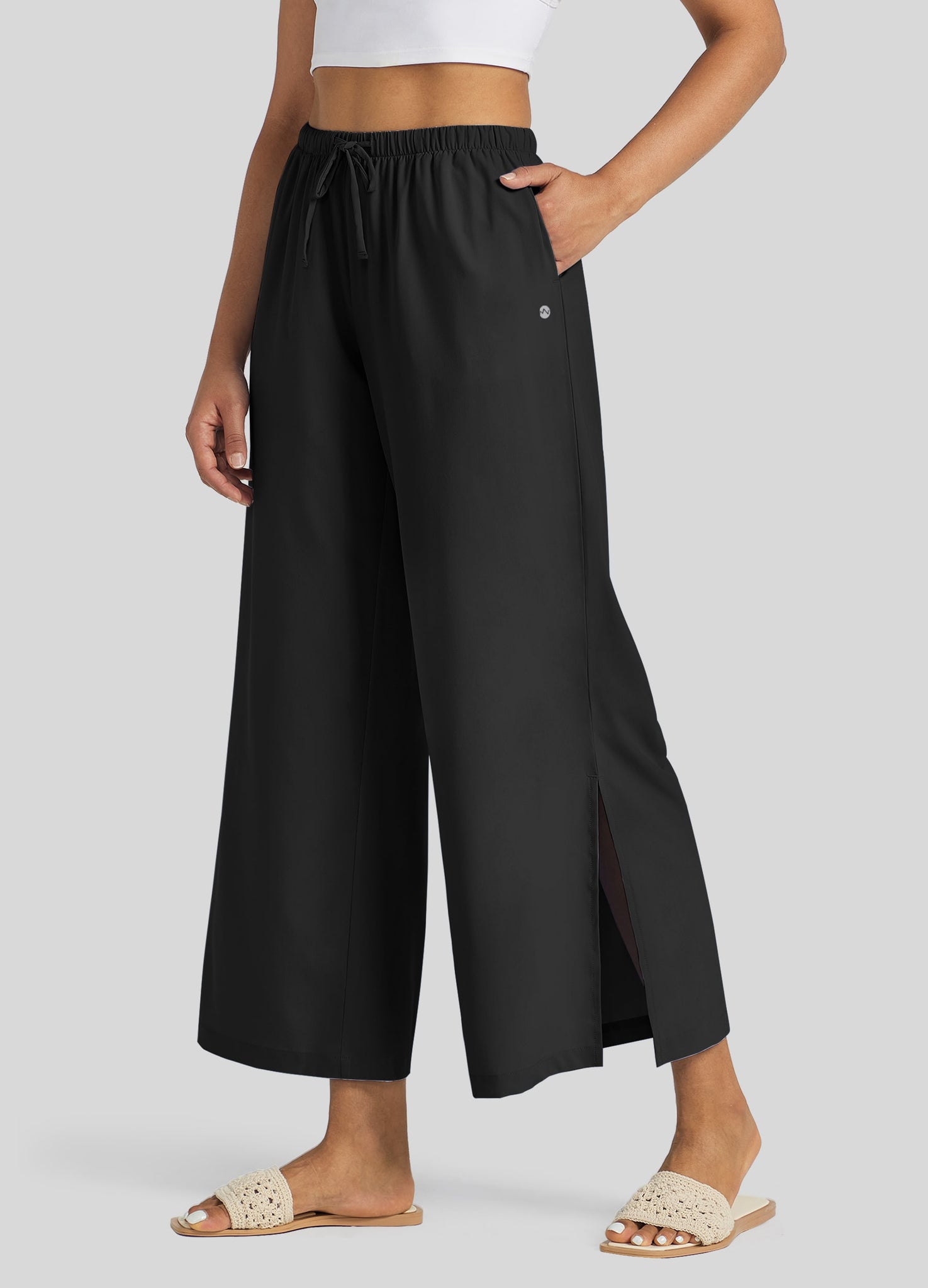 Women's Wide-Leg Cropped Pants