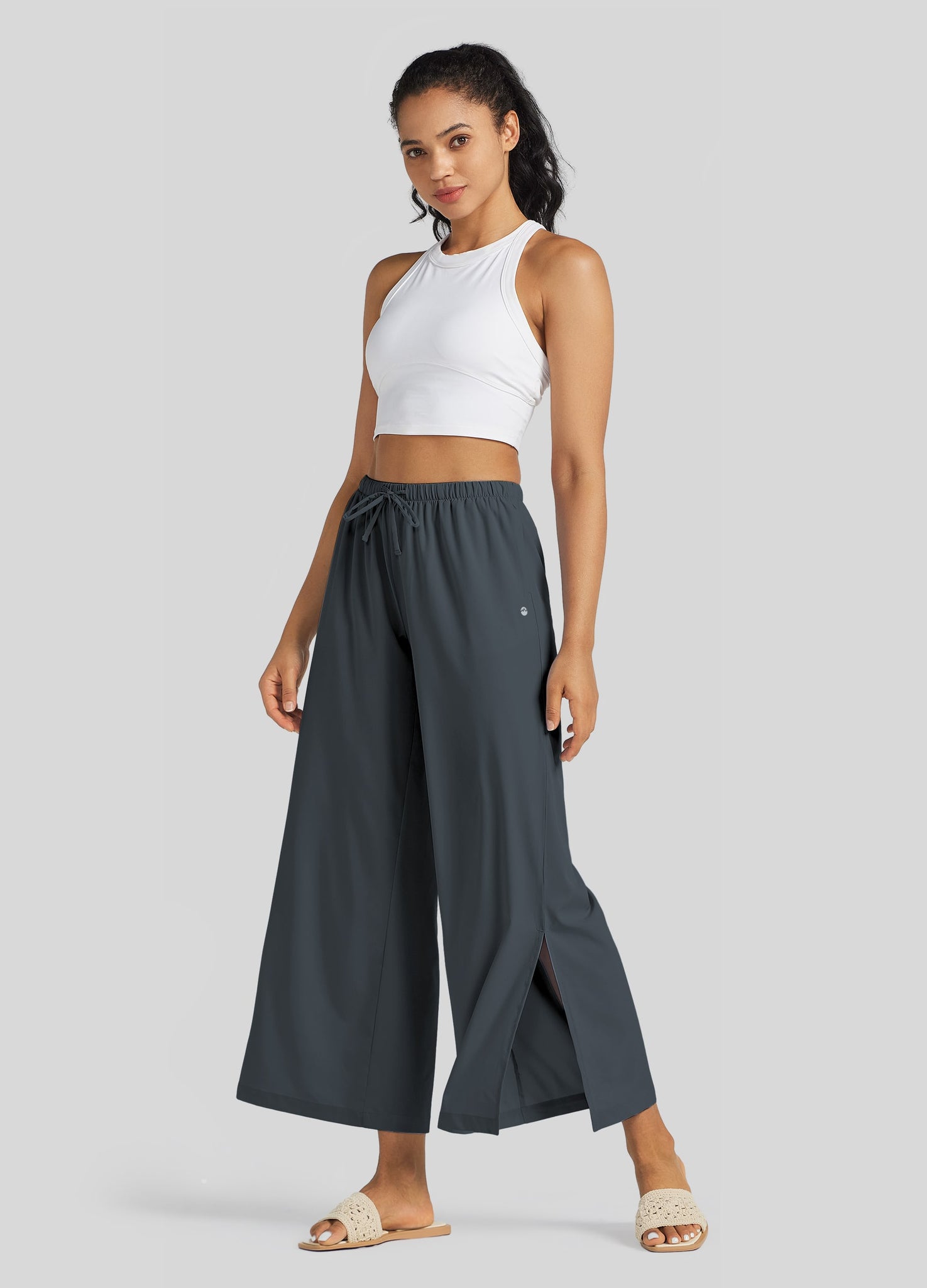 Women's Wide-Leg Cropped Pants