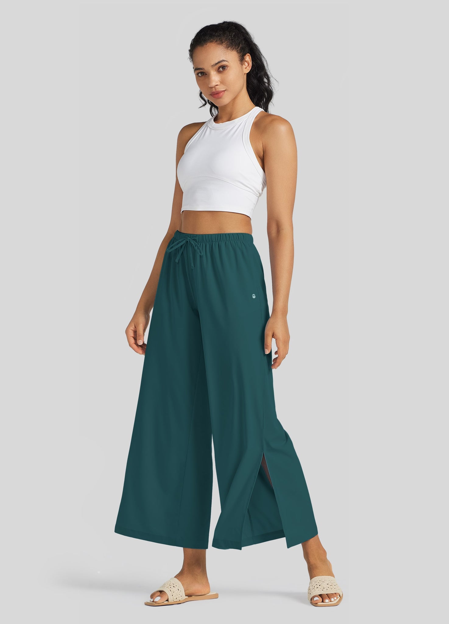 Women's Wide-Leg Cropped Pants