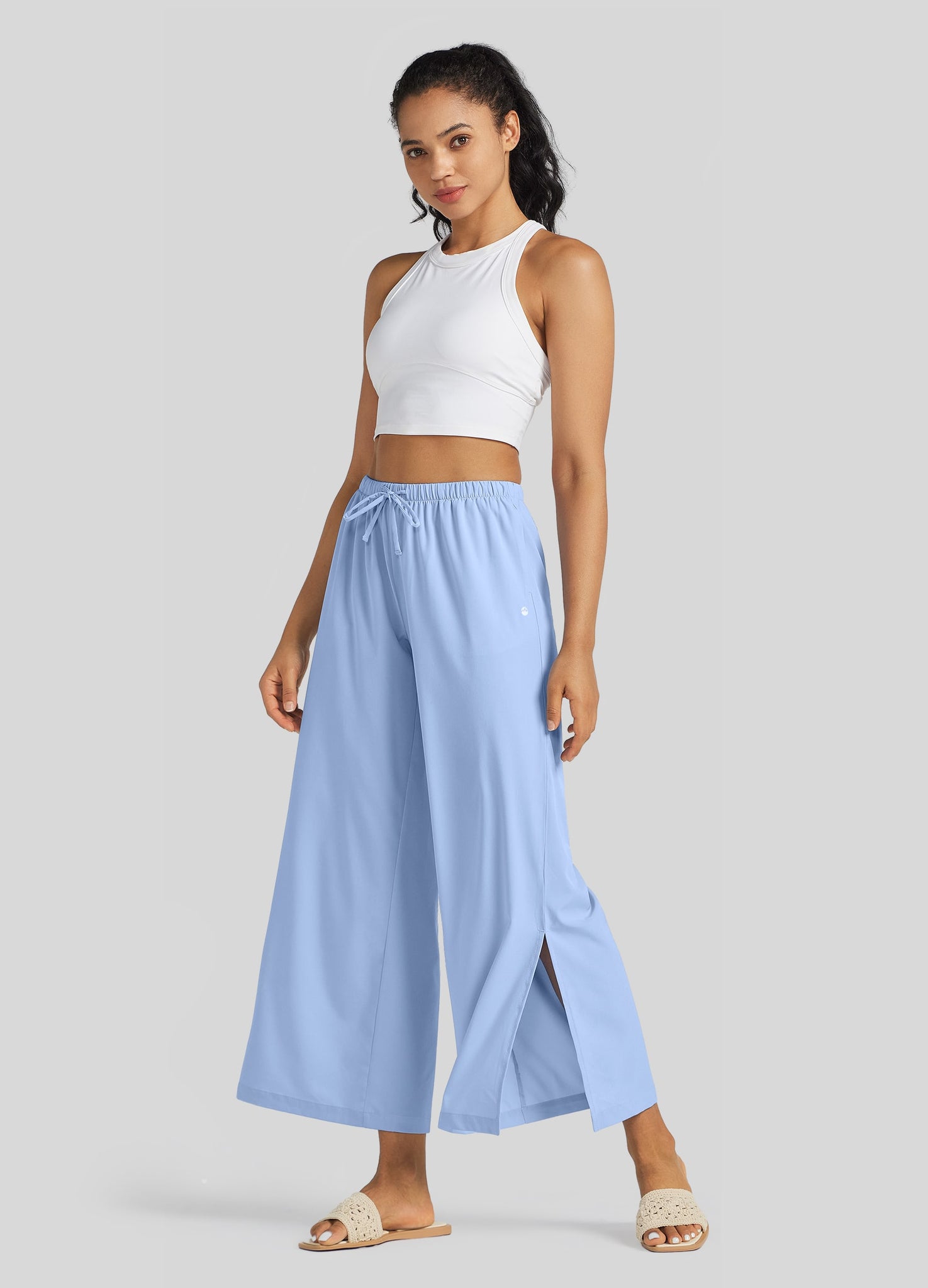 Women's Wide-Leg Cropped Pants