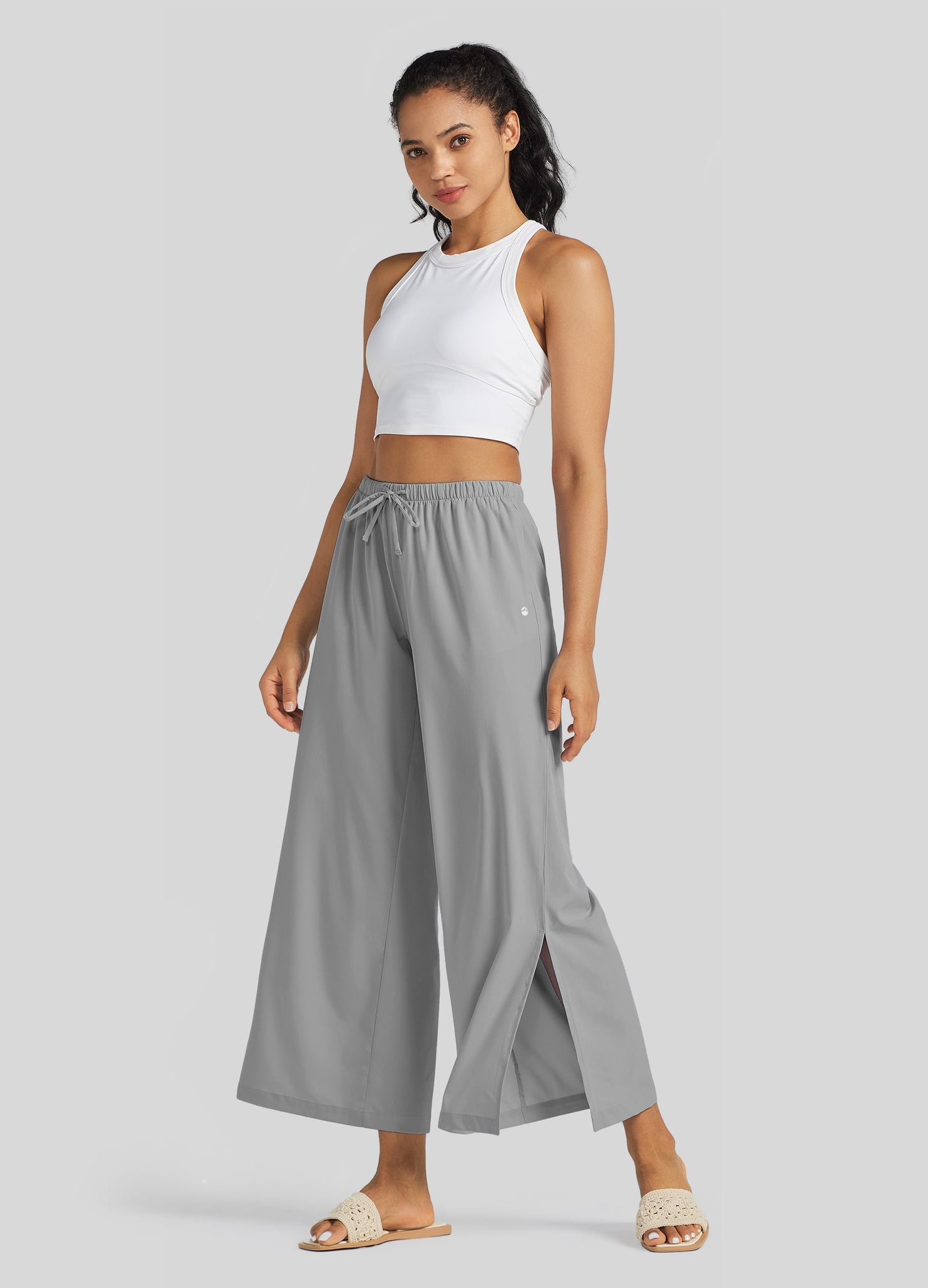 Women's Wide-Leg Cropped Pants