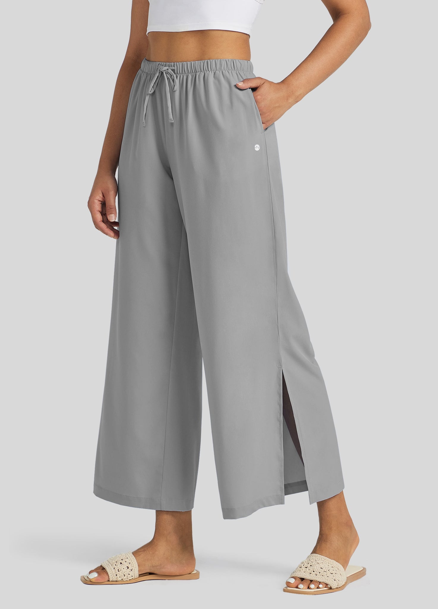 Women's Wide-Leg Cropped Pants