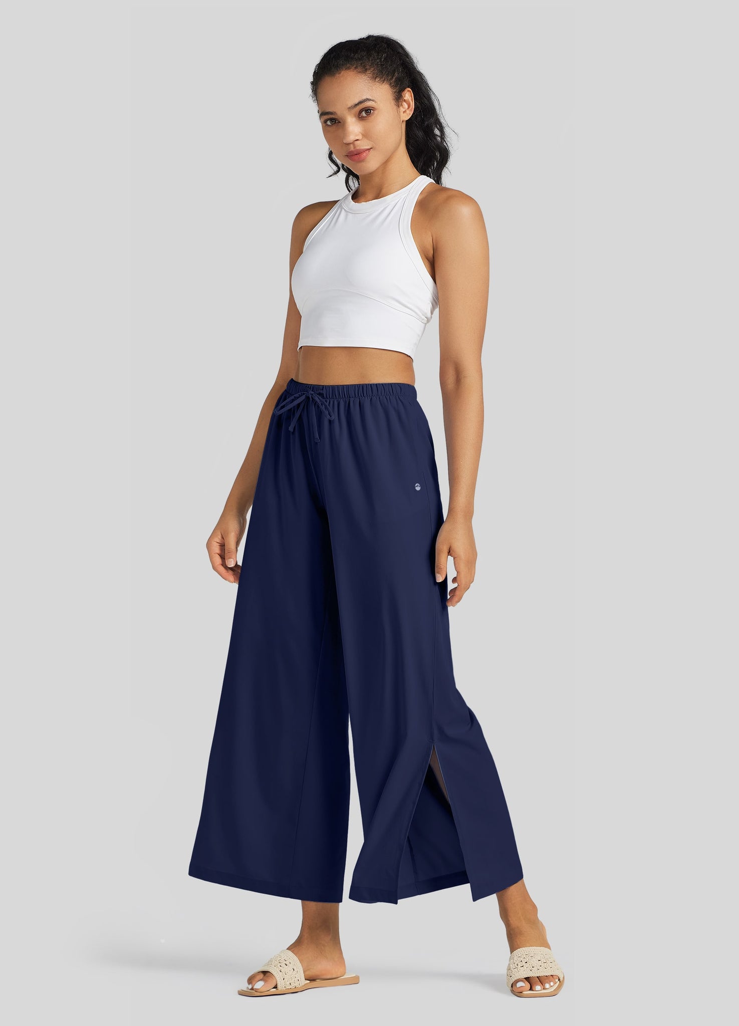 Women's Wide-Leg Cropped Pants