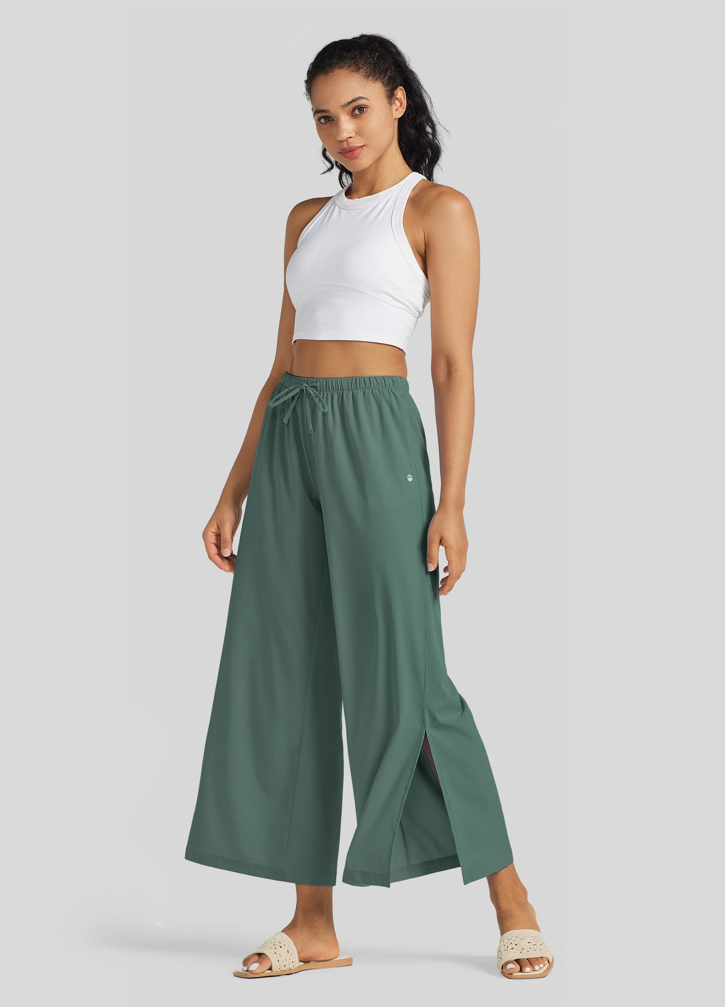 Women's Wide-Leg Cropped Pants