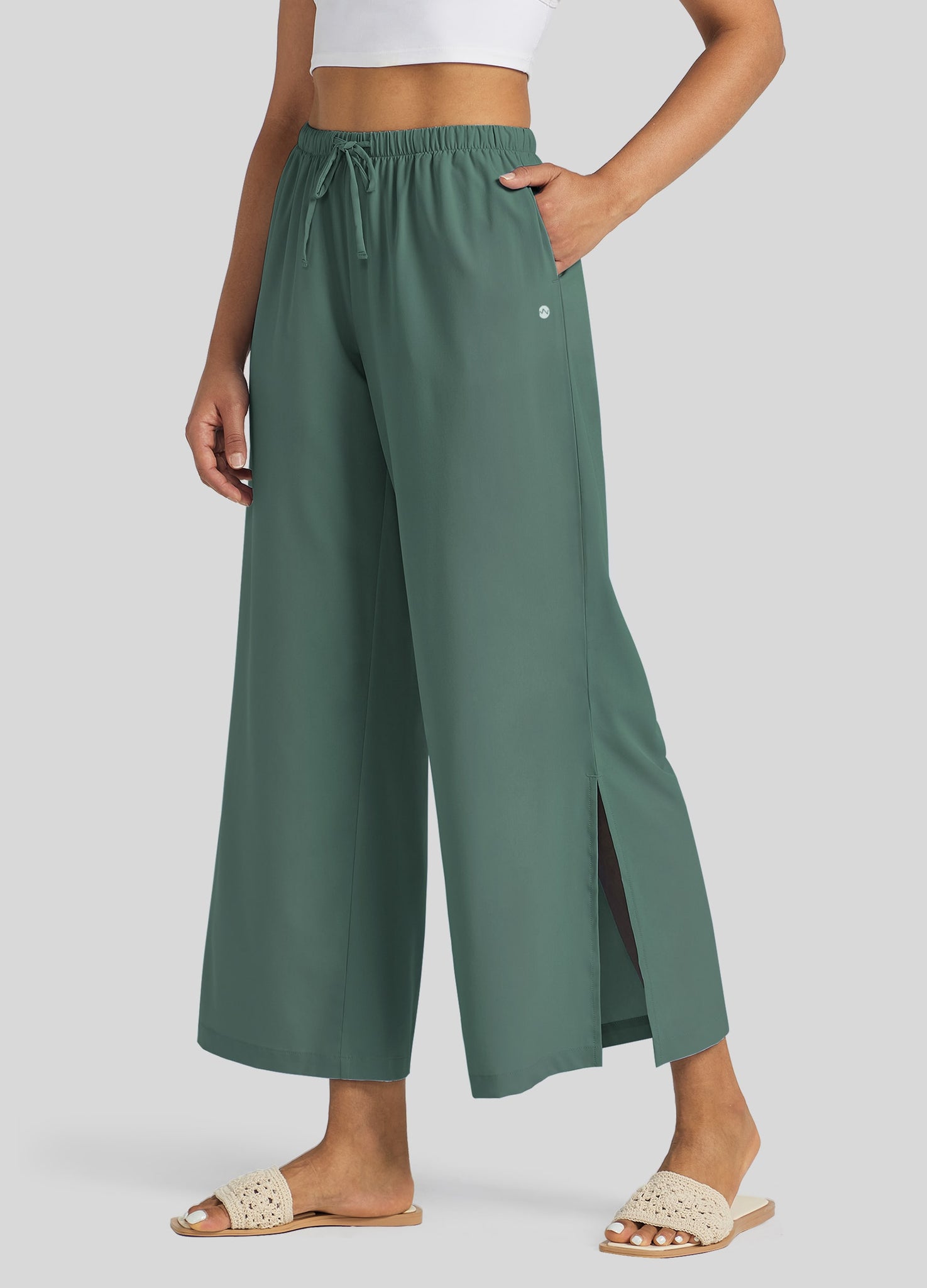 Women's Wide-Leg Cropped Pants