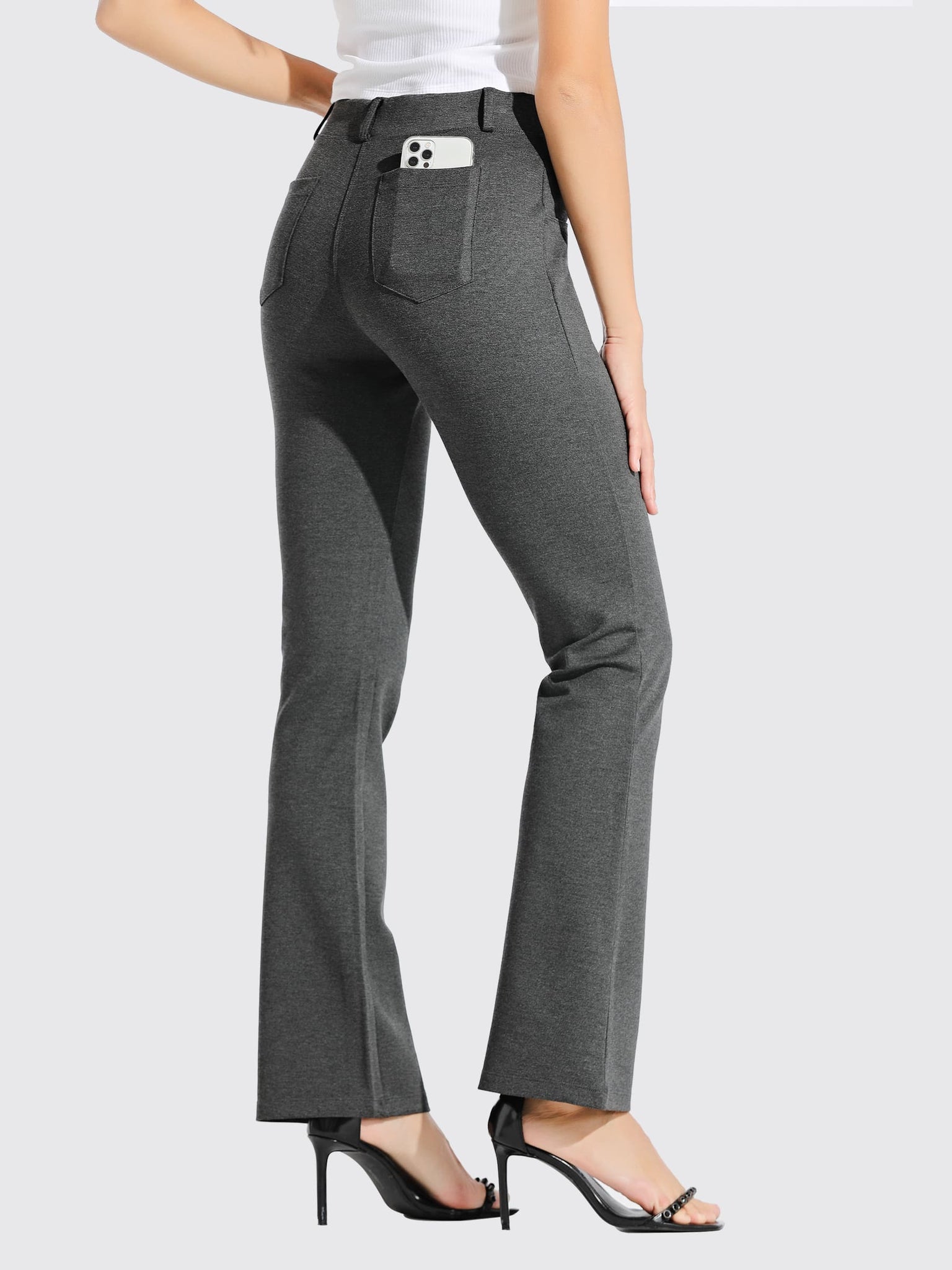 Women's Yoga Dress Pants Bootcut_Tall_Length_DarkGray1