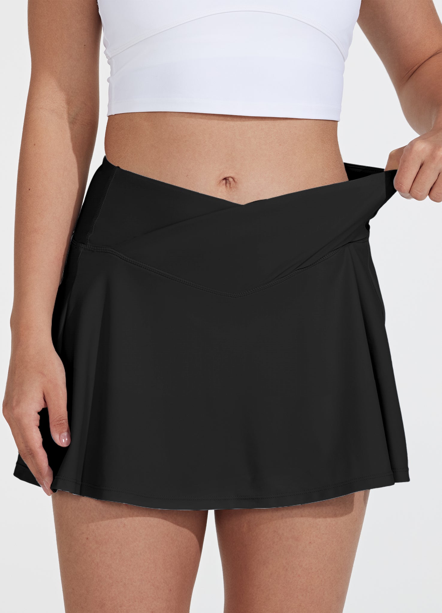 Womens Crossover Swim Skirt