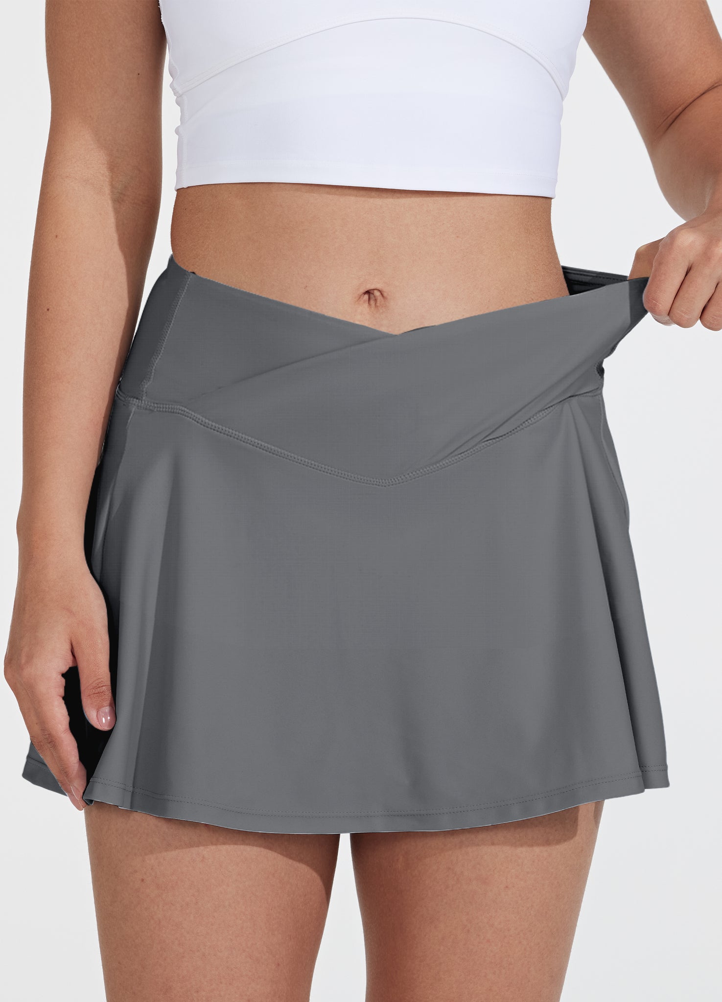 Womens Crossover Swim Skirt