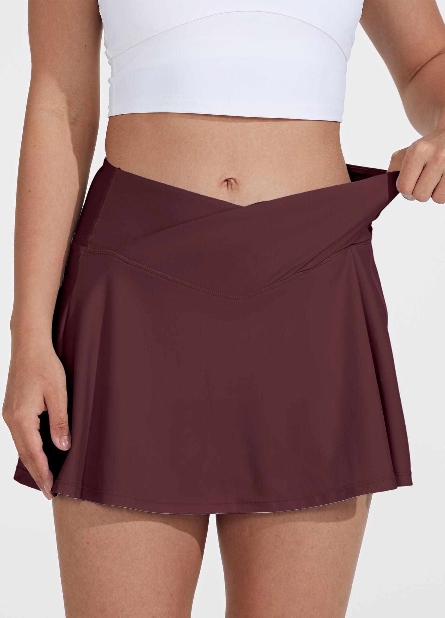 Womens Crossover Swim Skirt