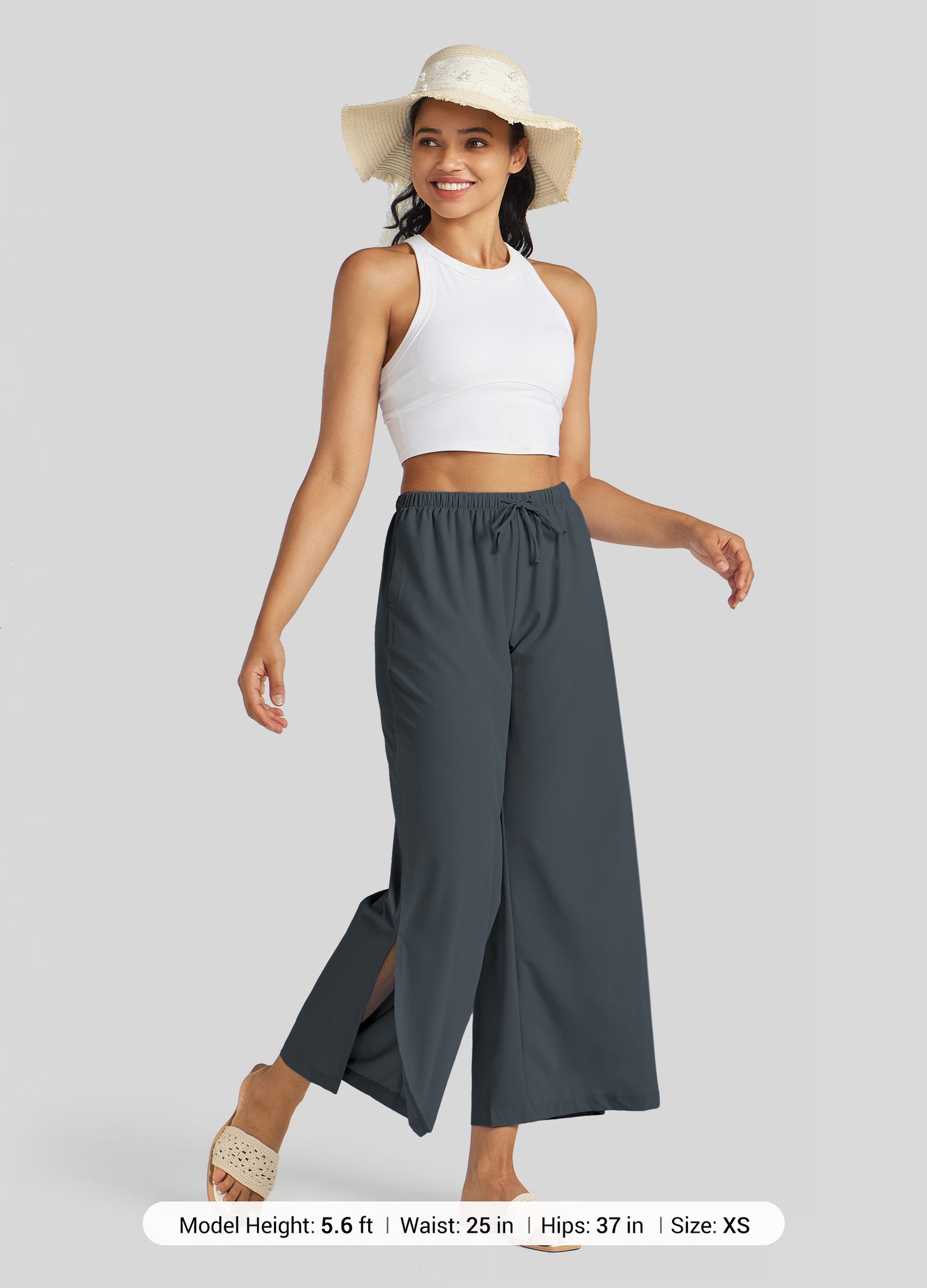 Women's Wide-Leg Cropped Pants